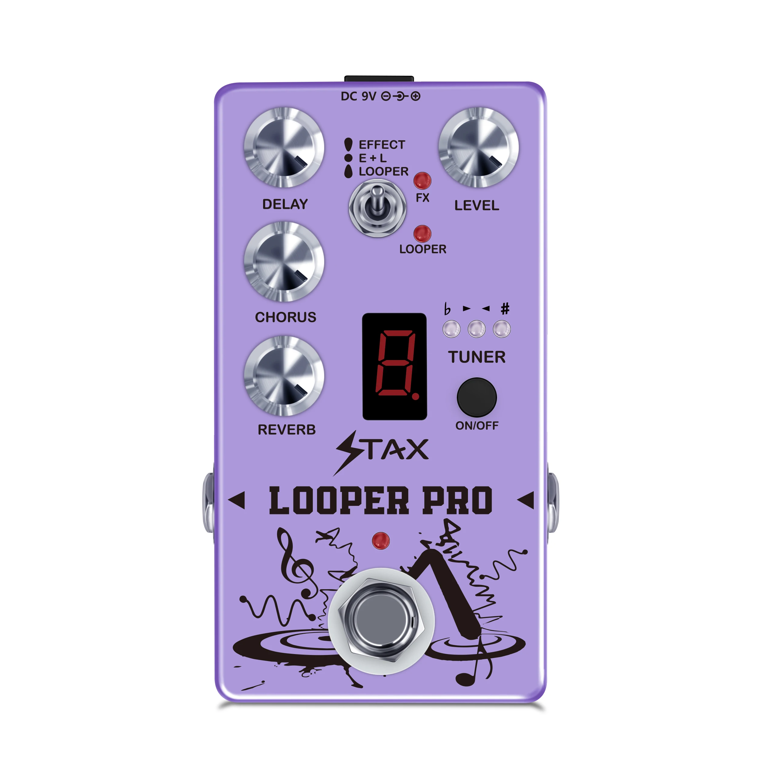 

Stax Looper Pro задержка хор ревербератор Looper тюнер Эффект неограниченное перекрывание петля бас гитара Педаль с несколькими эффектами Ture отключение