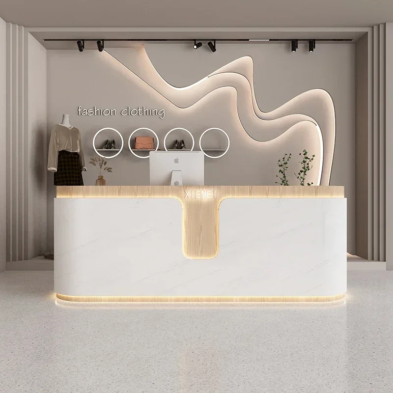 

Counter Table Counter Cash Register Atril Clothing Store Customer Desk Reception Desks Restaurant Empfangtheke Hotel Furniture