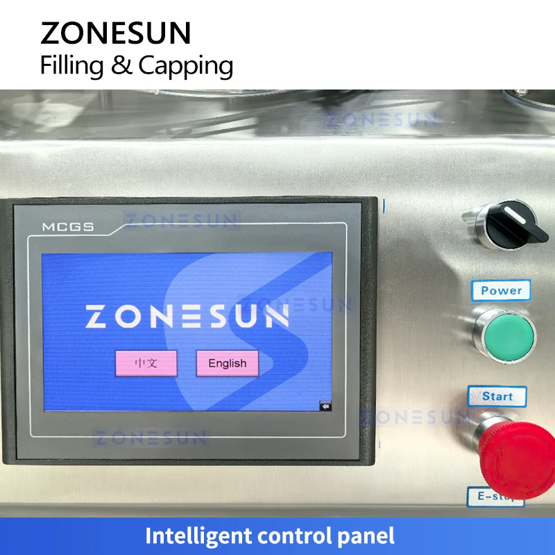 ZONESUN ZS-DTFC4T Bottle Filling Capping Machine Magnetic Pump Liquid Filler 4 Wheel Capper