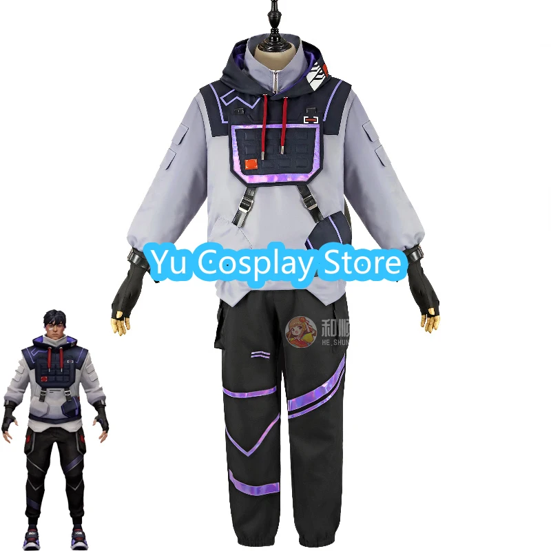 Game Valorant ISO Cosplay Costume Fancy Party Suit Top Pants Halloween Carnival Uniforms Anime Clothing Custom Made