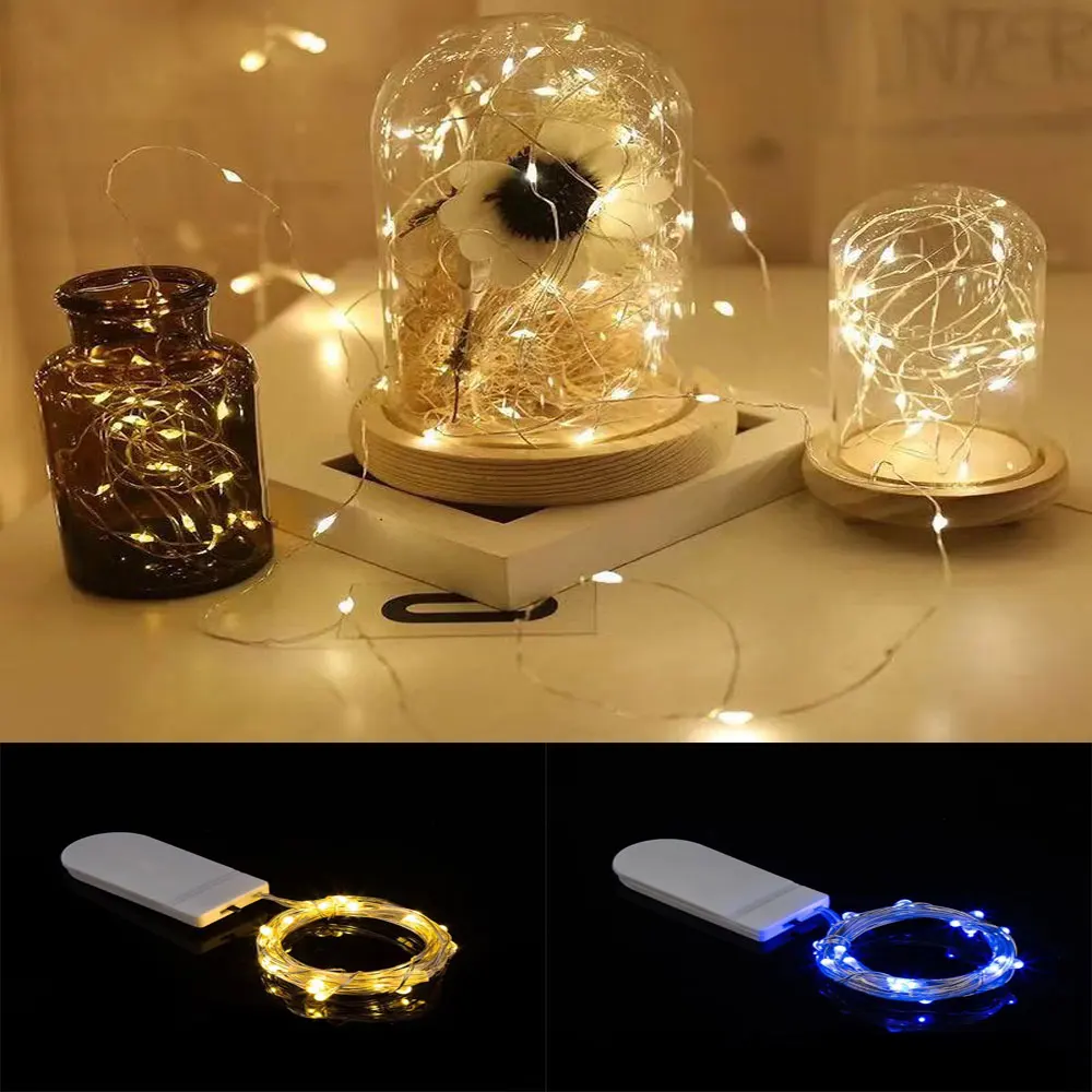 

LED Copper Wire Fairy Lights DIY Wedding Party Christmas Decoration Garland Waterproof Low Voltage Battery Powered String Lights