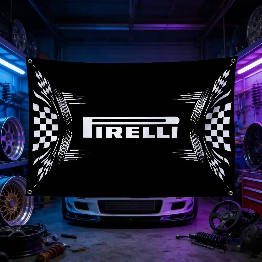 SSHY For PIRELLI Flag Brushed Polyester Sublimation Printing Durable Hanging Flag For Home Decor Event Graduation Gift