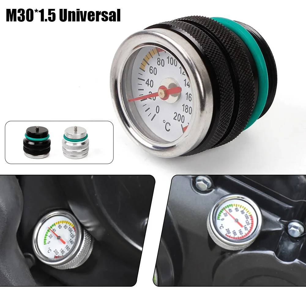 

Aluminum Alloy Motorcycle Engine Oil Temperature Gauge M30*1.5 Universal for 1987-1998 Kawasaki W650 W400 W800 Oil Gauge