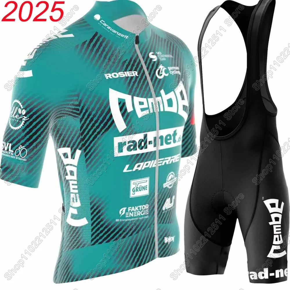 

Rembe Pro team 2025 Cycling Jersey Set Germany Cycling Clothing Men Short Sleeve Kit Road bike Shirt Bicycle Bib Shorts Maillot