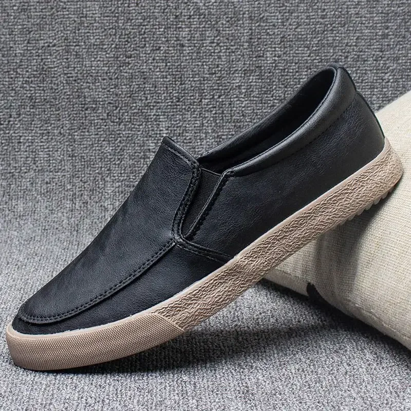 Man Casual Shoe Slip-on New In Leather Shoes for Men Fashion 2024 Size 45 High Quality Shipping Free Common Elegant Delivery Pu