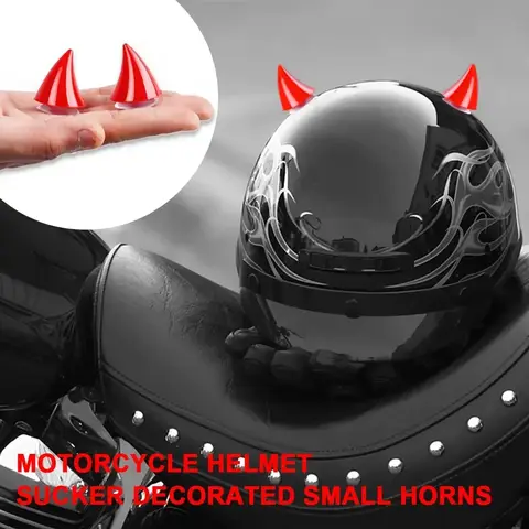 2 st motorcykelhjälm söt hörn gummihorn dekoration motocross full face offroad hjälm dekoration moto biltillbehör 10 best sales Moto G 8 Power - №9