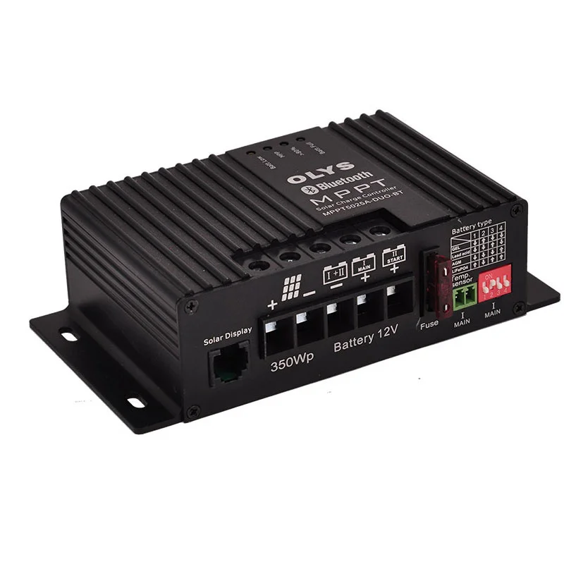 

OLYS MPPT5025A-DUO-BT 25A Bluetooth Solar Charge Controller Without/With MT-4-BT Charge Monitor for RVs