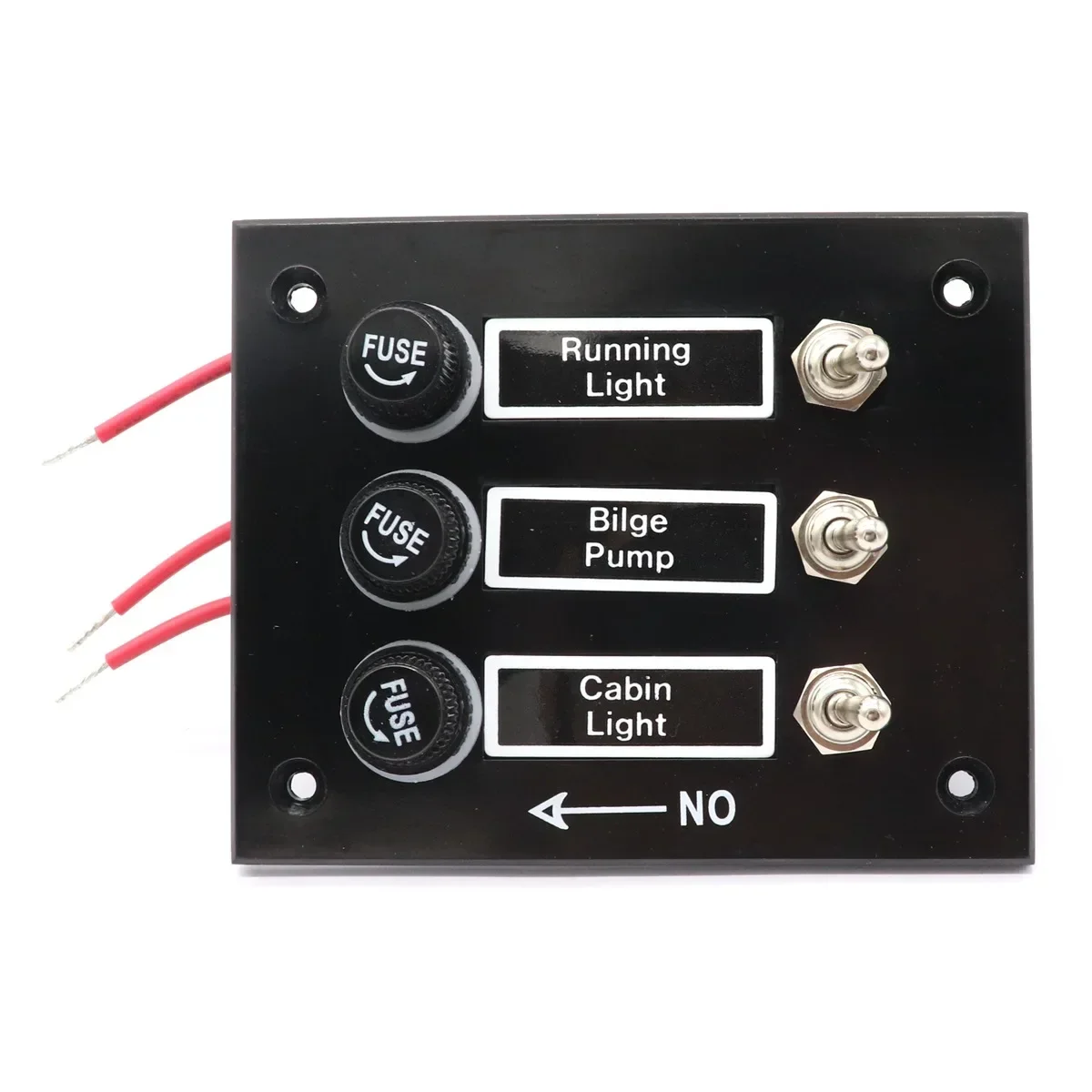 3-Position toggle switch car RV modification, DC 12V 15A 3 road plate with insurance