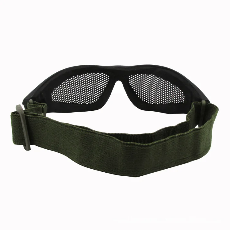 Hiking Eyewear Protective Glasses 0-degree Glasses Metal Mesh CS Game Goggles Impact-resistant Glasses Military Fan Equipment