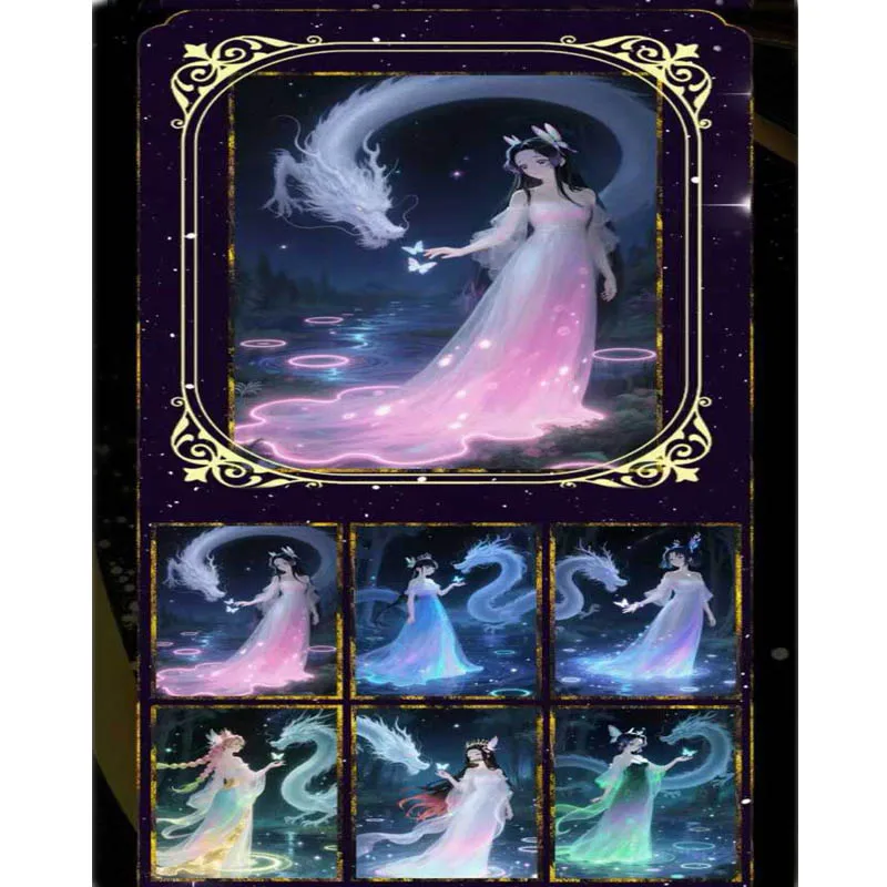 Origional Demon Slayer Collection Cards Goddess Wave1shangbao 100%Acrylic Color Paper 10*15cm Equisite Playing Game Cards Kid