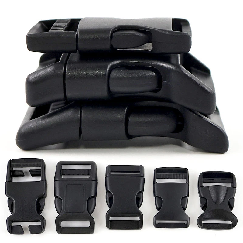 

5-20Pcs 25mm Black Plastic Buckles for Backpack Side Release Buckle Webbing Belt Closure Hook Dog Collar Suit Repair Accessories