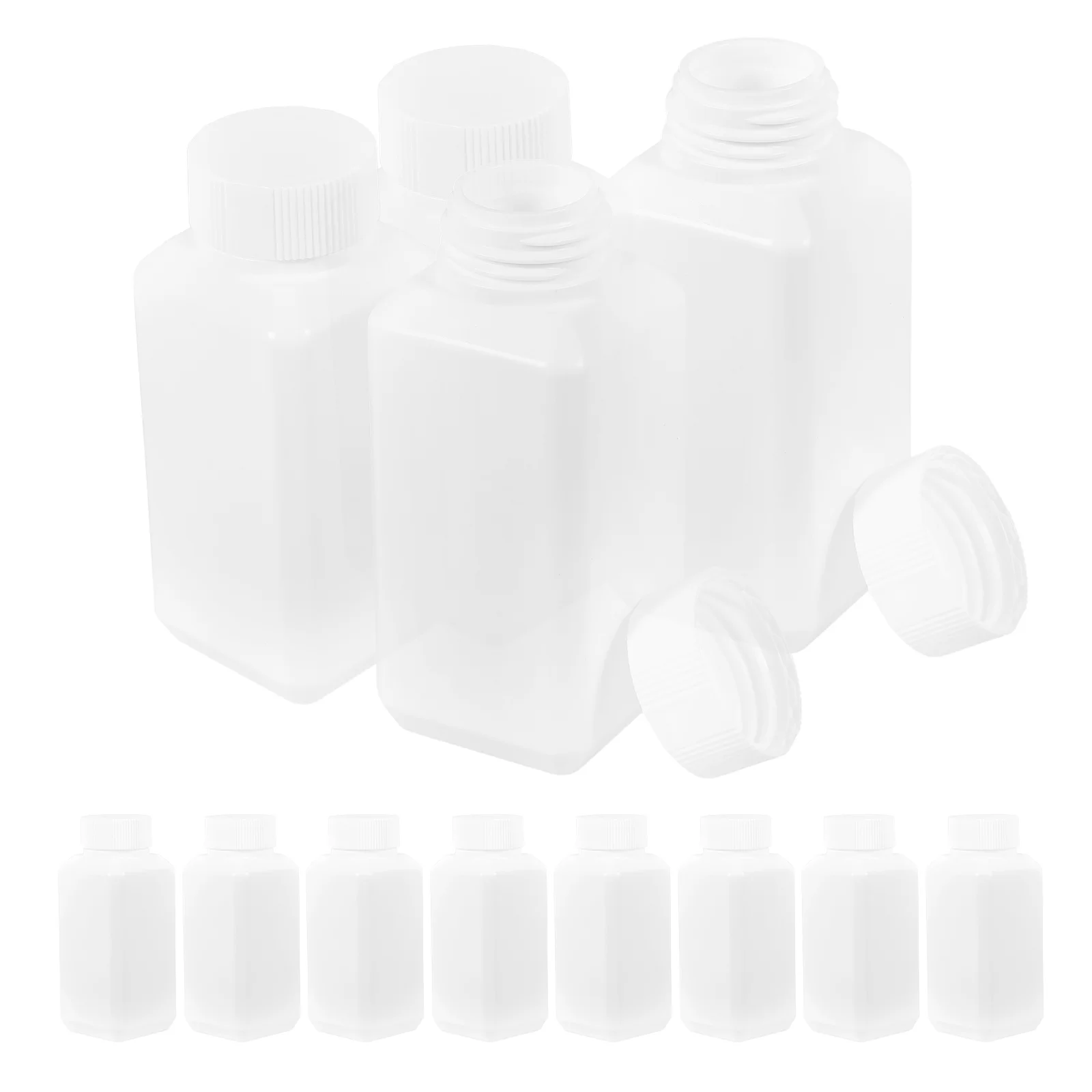 

12 Pcs Sealed Bottle Sample Containers with Cap Filling Refillable Bottles Empty Hdpe Liquid for Reagent