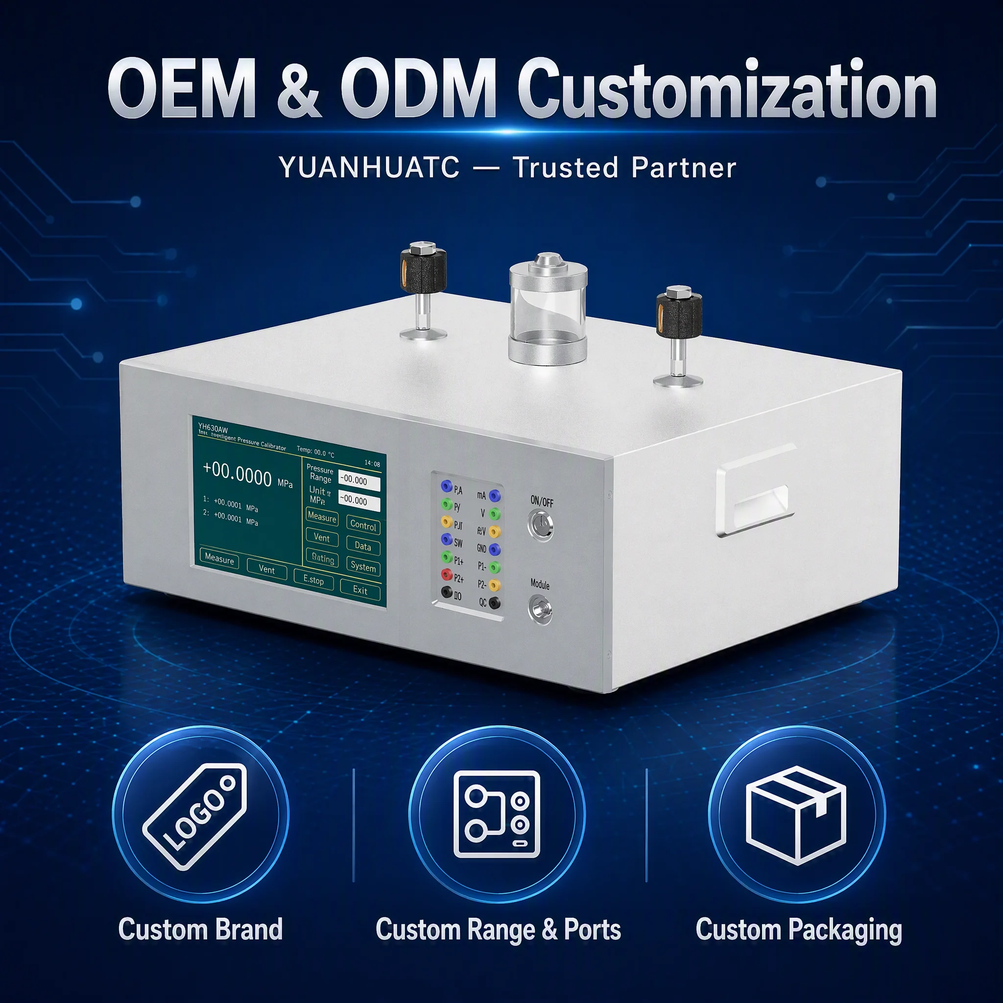 YH630AW High Accuracy Automatic Metrology Oil Water Pressure Testing Equipment