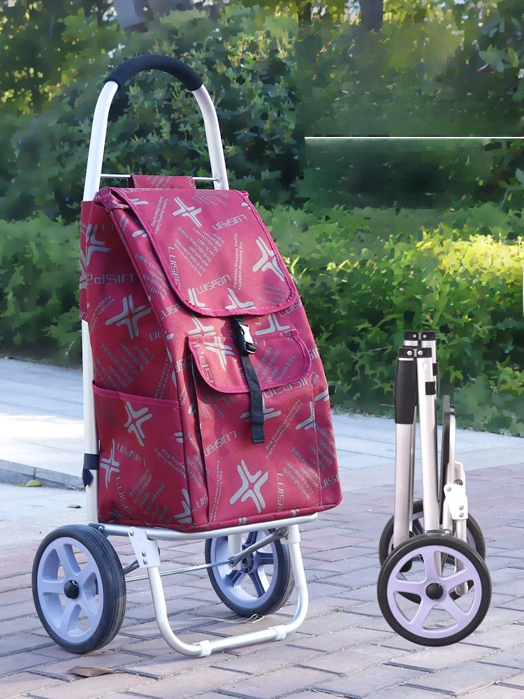 

Aluminum Alloy Lightweight Hand-Pulled op Cart Foldable Climbing Wheel Easy to Carry Versatile Use for op And Travel