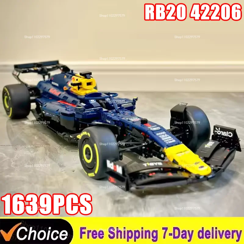 Coche de Carreras Técnico a Escala 1:8, 1361/1639 Piezas, Serie Mecánica 42206 42207, Bloques de Construcción, Kits de Coches Deportivos, Modelo MOC para Exhibición