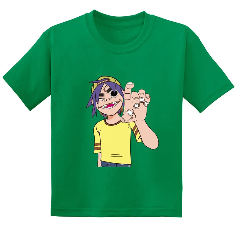 Gorillaz Rock Band ChakaKhan Noodle Print Fashion Kids T-shirt Baby Boys Girls Clothes Summer Casual Children Cotton T shirt