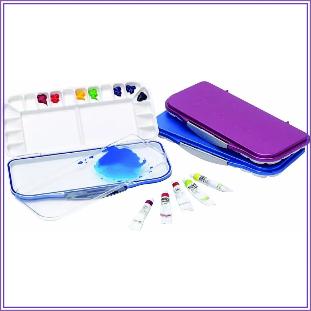 Airtight Watercolor Palette with 18 Wells and Mixing Areas
