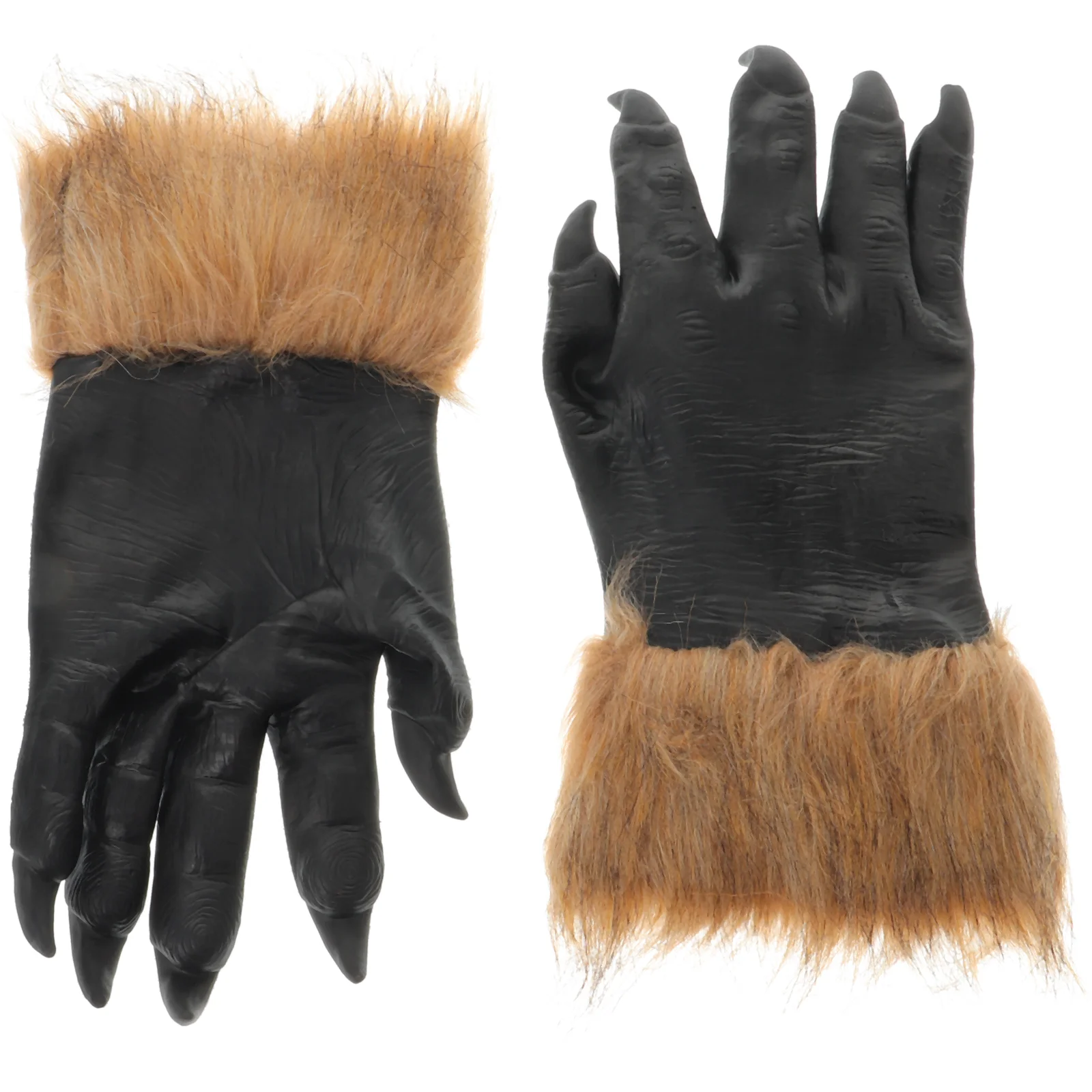 2 Pcs Halloween Wolf Gloves Claw Paw Party Cosplay Decorative Accessories Prank Props Scary