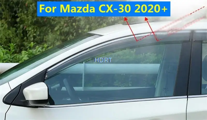 

Car Side Windows Visors For Mazda CX-30 CX30 CX 30 2020-2022 Car Styling Accessories Deflectors Rain Eyebrow Guards Sun Awning