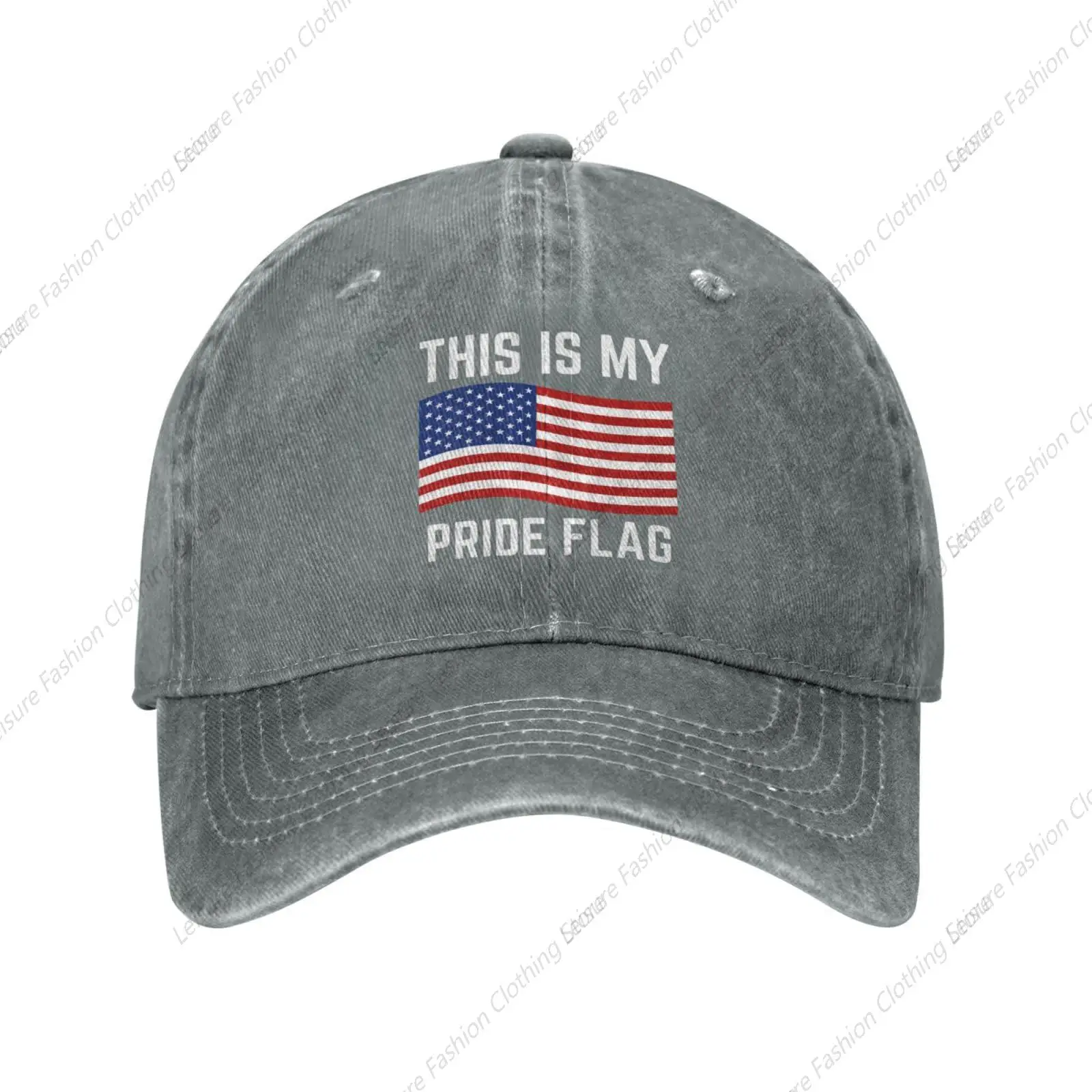 

This is My Pride Flag USA American 4th of July Patriotic Novelty Baseball Cap Classic Hat for Men Women Adjustable