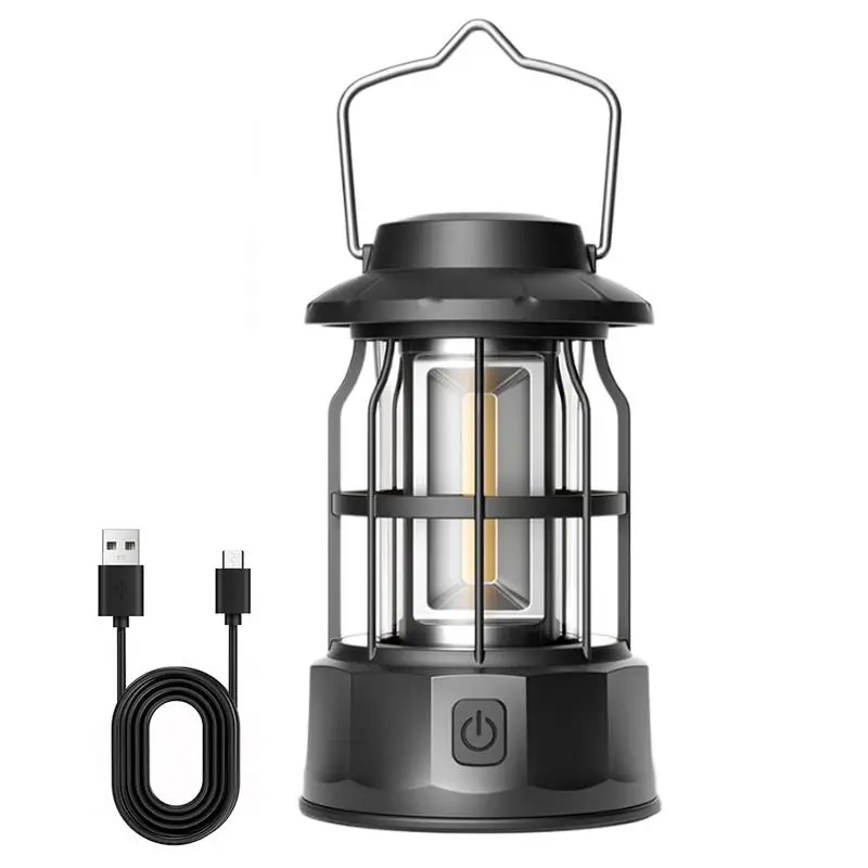 

Lanterns For Power Outages Waterproof Outdoor COB Light Rechargeable Camping Lamp Light Hangable Portable For Hiking BBQ Camping