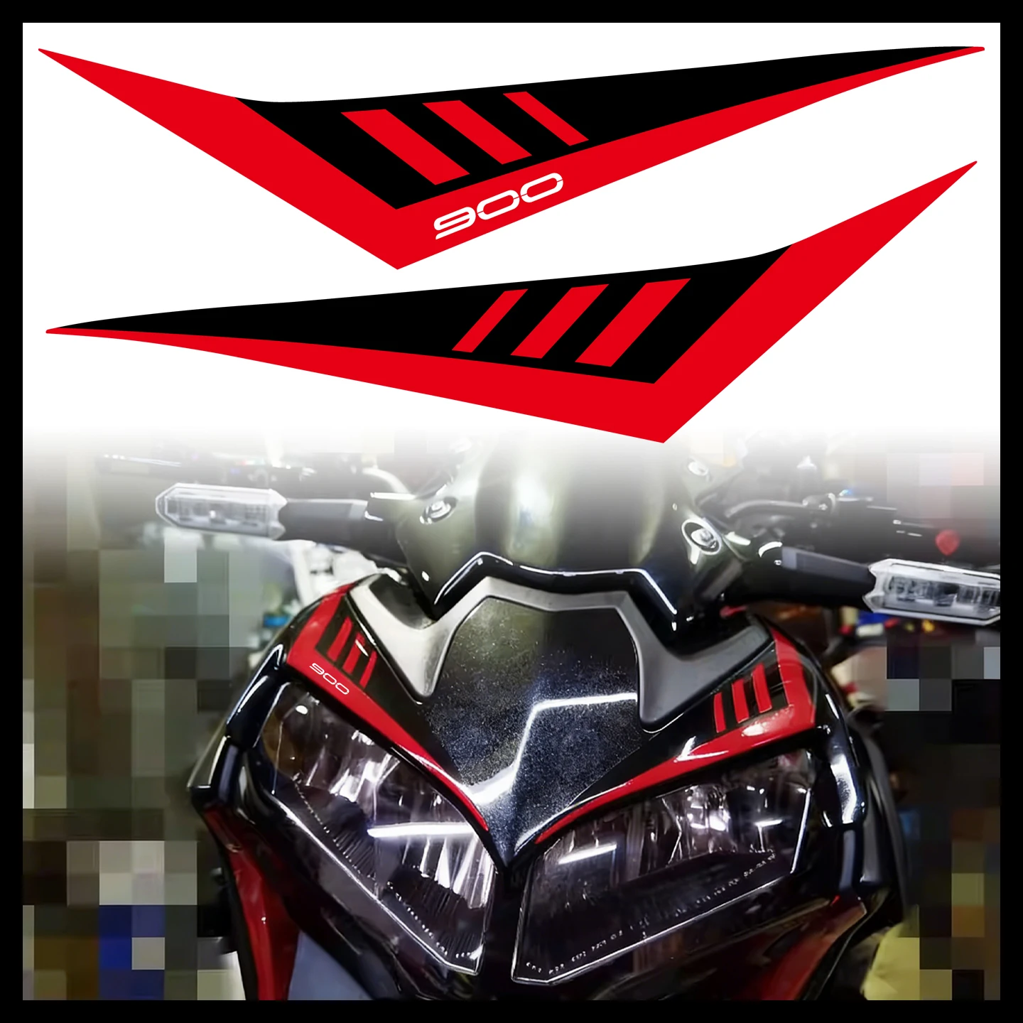 For Z900 Z 900 Motorcycle Stickers Moto Head Headlight Eyebrow Decoration Protector Film  Waterproof Vinyl Accessories Decal Kit