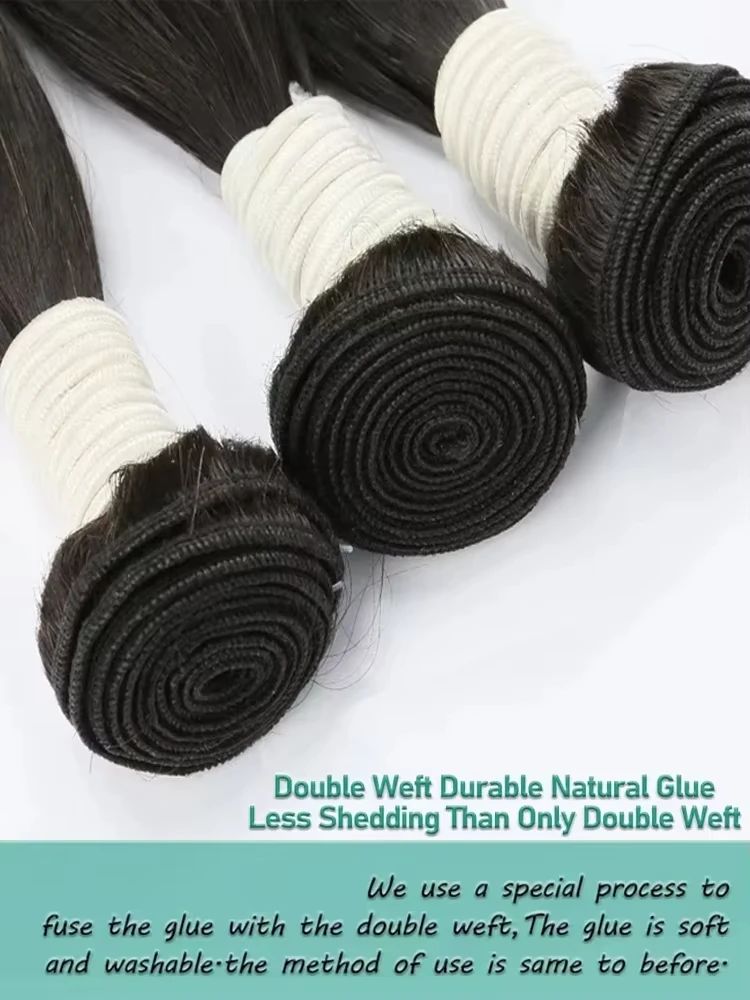 30 32 بوصة العظام حزمة مستقيمة الشعر البشري 100% غير المجهزة الخام شعر ريمي 3 4 حزم البرازيلي تمديد آلة لحمة مزدوجة