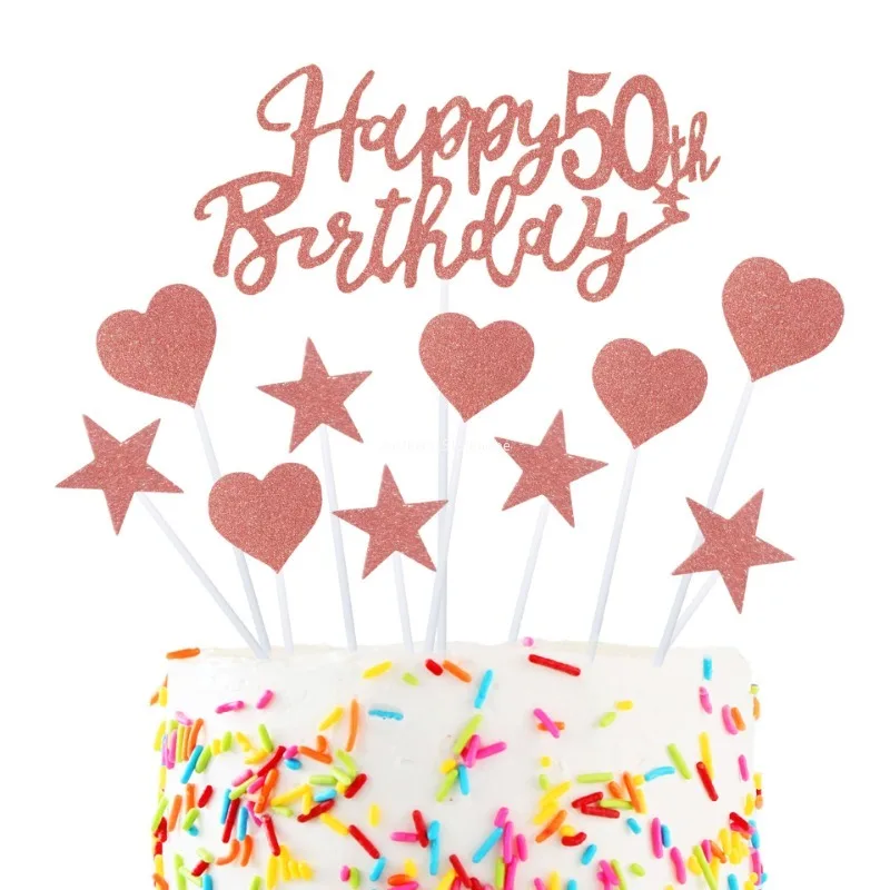 1 مجموعة كعكة عيد ميلاد سعيد القبعات العالية DIY بها بنفسك كعكة ديكور ستار القلب كب كيك العلم لحفلة عيد ميلاد الحلوى ديكور لوازم الخبز 모형eke