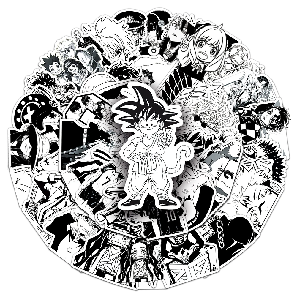 

10/30/50pcs Japan Mix Anime Jujutsu Kaisen ONE PIECE Stickers Luggage Stationery Phone Case Cool Cartoon Waterproof Sticker Toys