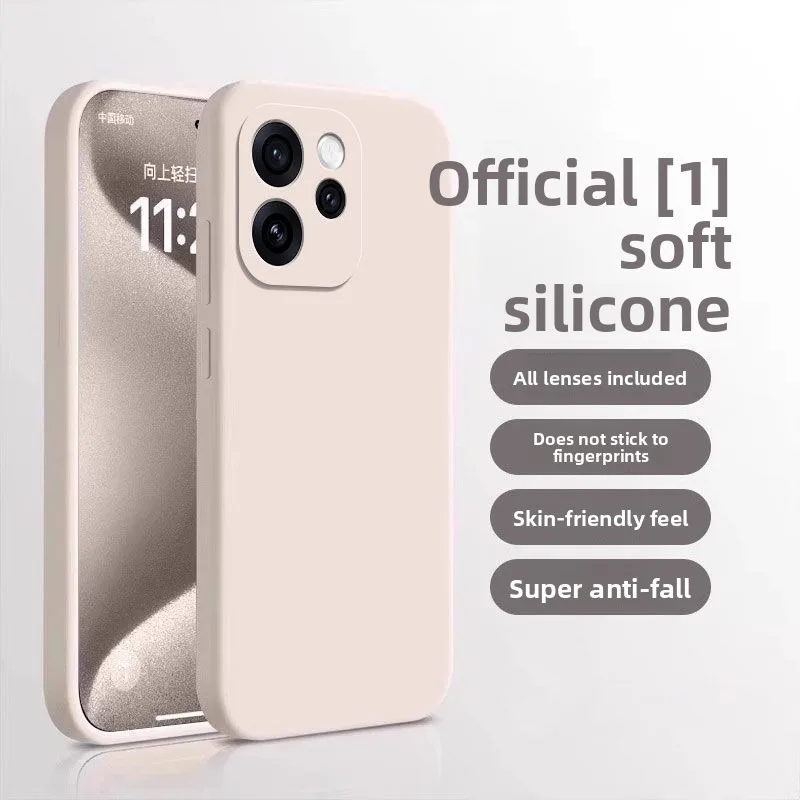 حافظة ناعمة من السيليكون السائل صديقة للبشرة لهاتف OPPO Reno 15 Pro Max 15/14/13 FS/F A6/A5 Pro 4G/5G غطاء مقاوم للصدمات