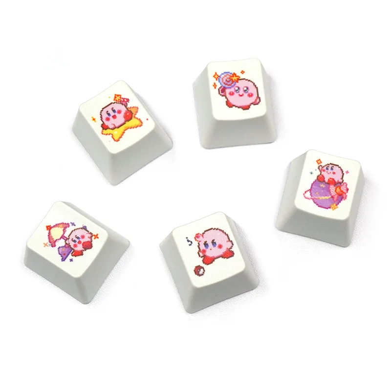 Pink Piggy Elf Anime Theme Keycaps 1pce Cute Cartoon Heat sublime Personality Pbt Keycaps no Transparent Mechanical Key Cap