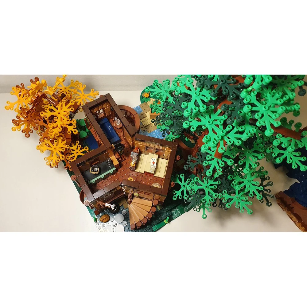 Spot MOC-61103 1909 stücke kleine partikel montage baum haus gebäude villa landschaft szene haus modell