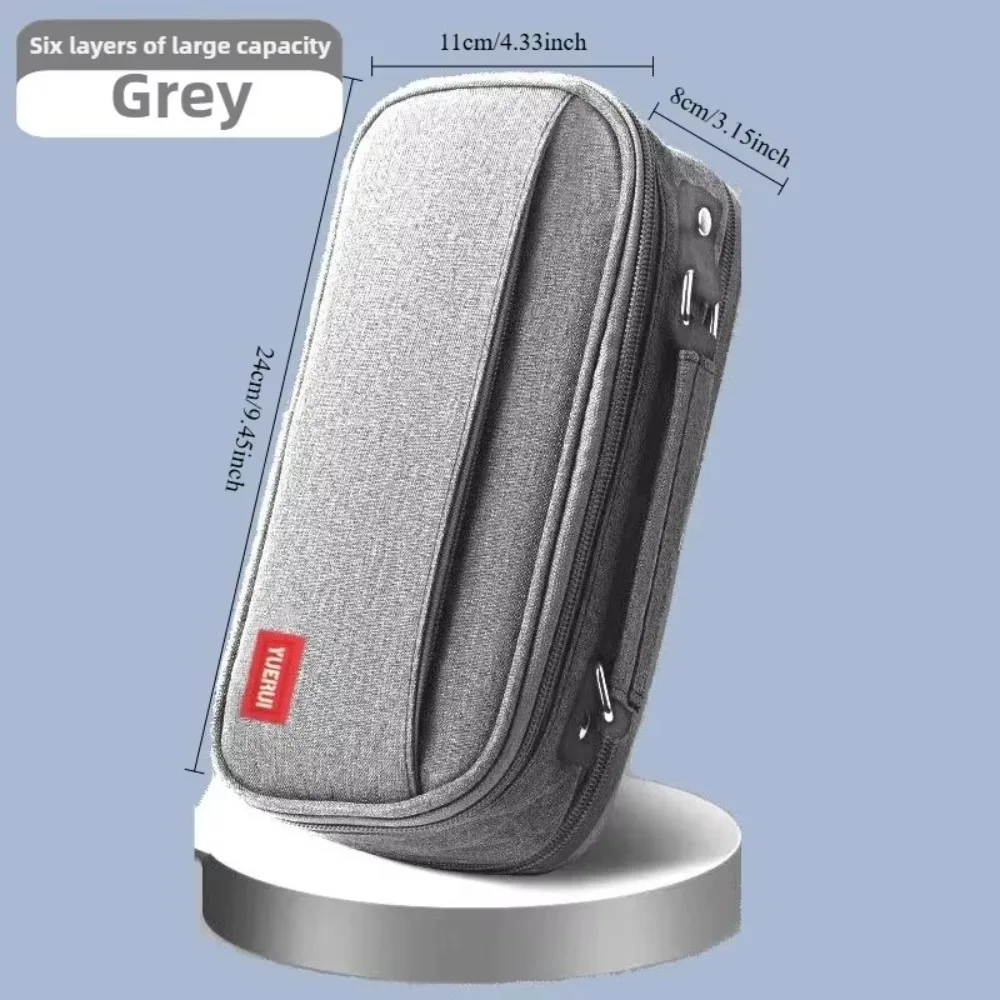 

High Quality Multi Layer Partition Pencil Case Large Capacity Handheld Stationery Bag Waterproof Thickened Pen Bag