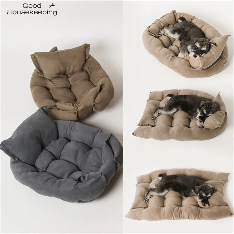 Super Soft Sofa Dog Beds Winter Warm Pet Puppy Cotton Kennel Mat Washable Dog Baskets Pet Products For Small Medium Large Dog