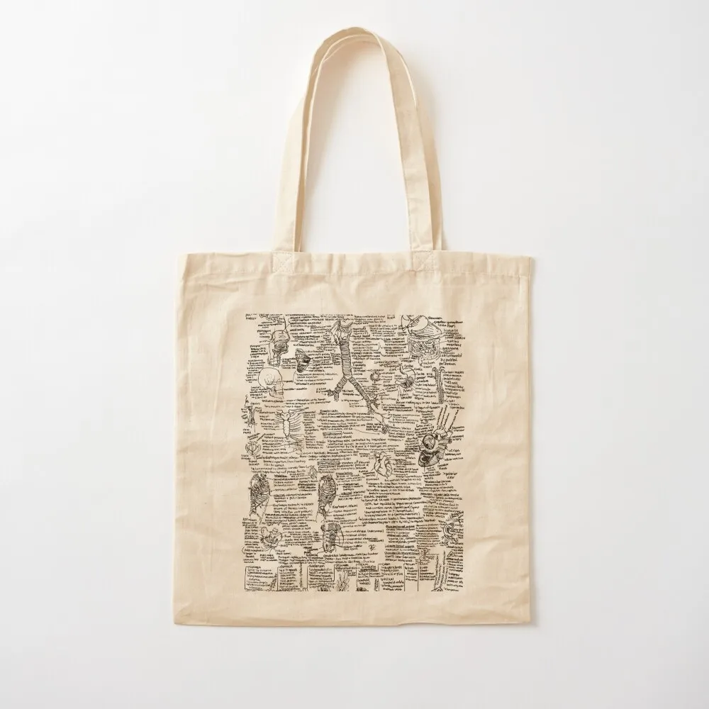 Cramped Study Sheet Tote Bag custom fabric bag shopping bag Custom Canvas Tote