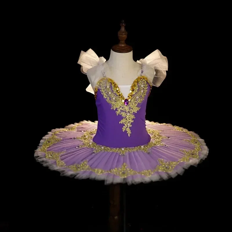 

Professional Ballet Tutu Dress Girl Dance Costume Child Performance Ballerinas Pancake Tutu Kids Child Carnival Jazz Dance Dress