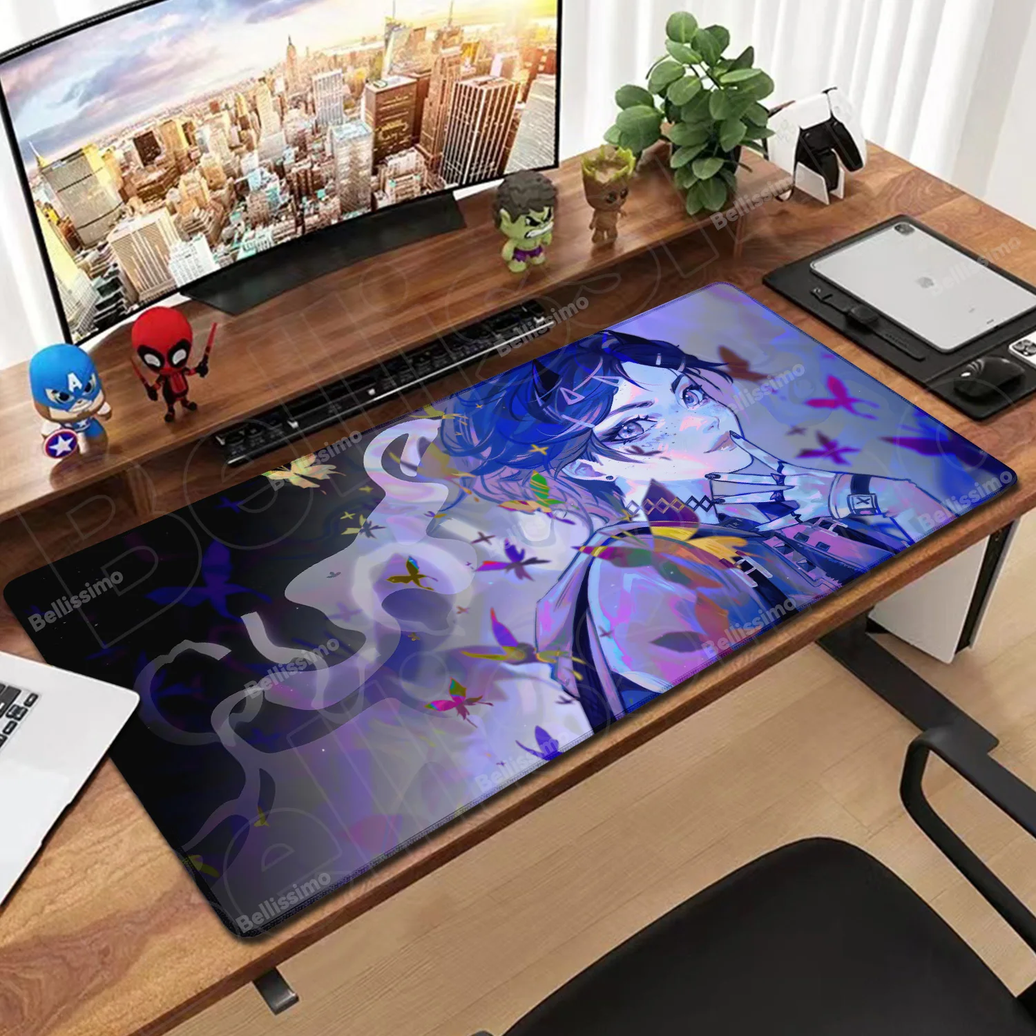 Game Decorate desktop Clove Valorant Mousepad Large PC Accessory Keyboard Desk Mat Gaming Rubber Mouse Pad LockEdge Non-slip Mat