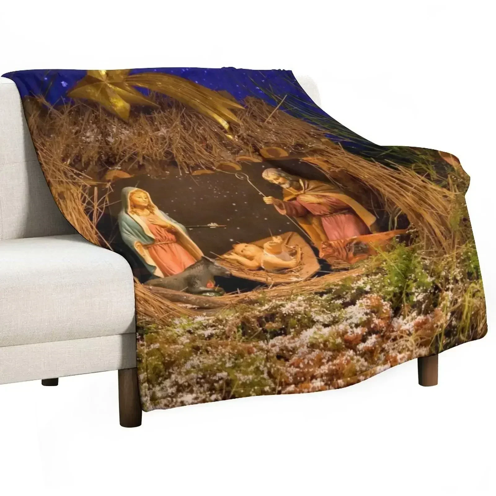 Nativity scene Throw Blanket Sofa Throw Extra Large Throw Blankets For Sofas Blankets