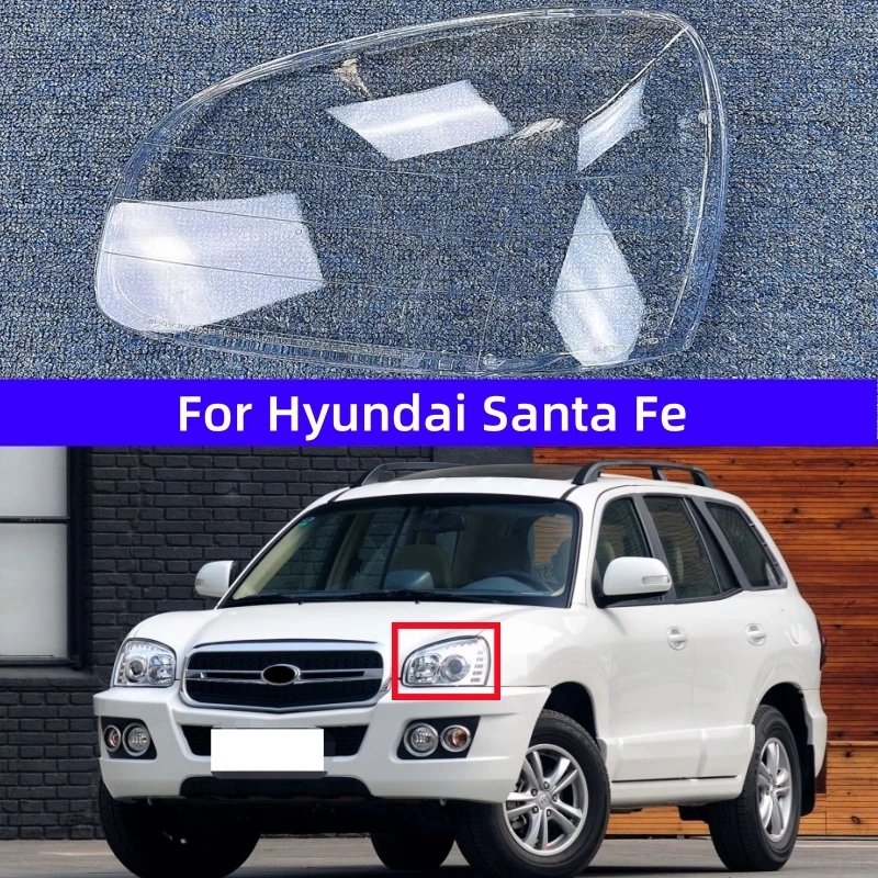 

Для Hyundai Santa Fe автомобильные аксессуары прозрачный материал ПК крышка фары