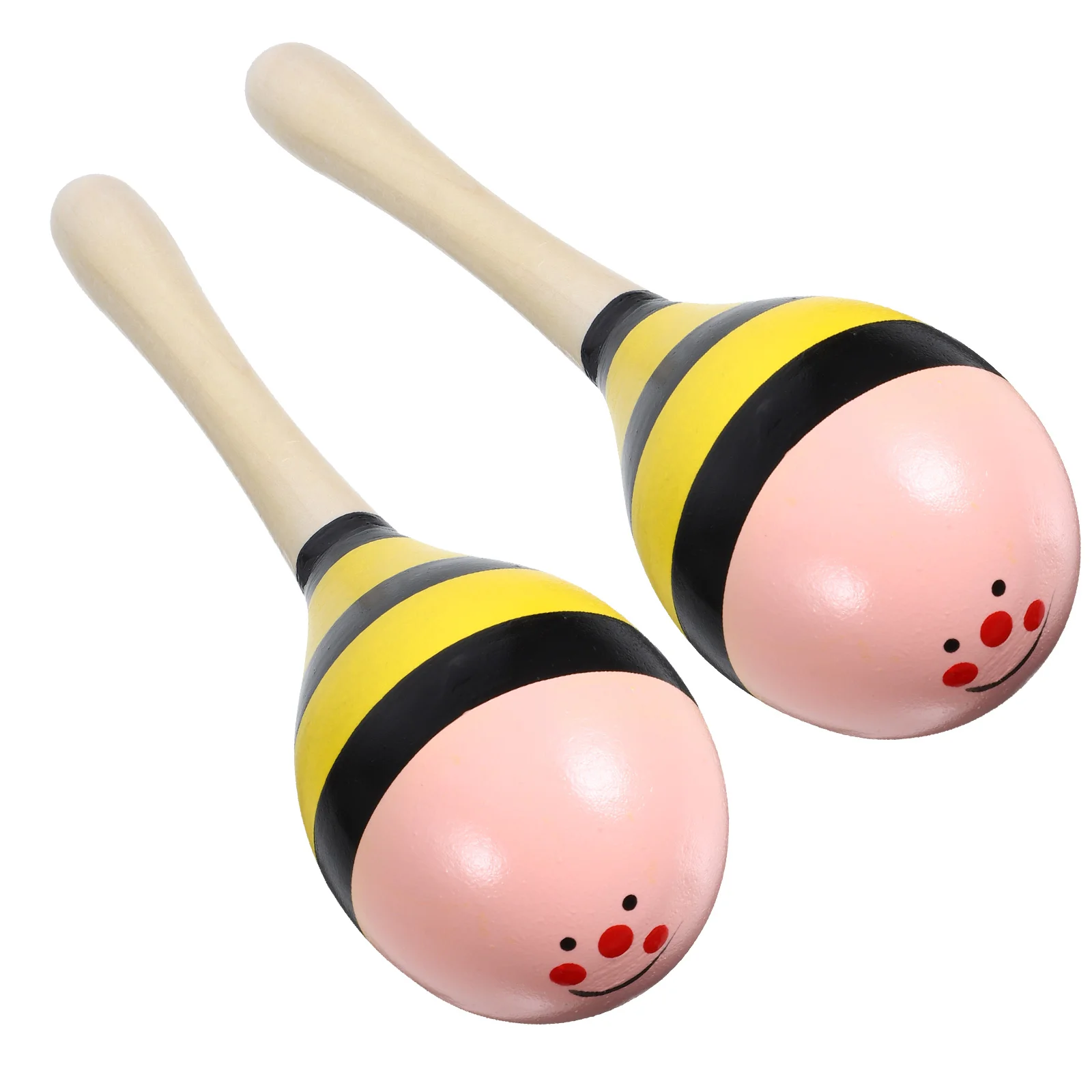 2pcs Maracas Small Musical Instruments Auditory Training Maracas Mexican Party Favor Percussion Instrument Wooden Sandhammer