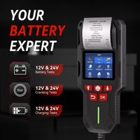 KONNWEI KW700 12V 24V Car & Truck Battery Tester with Print function Battery Analyzer Cranking Test Charging Test 10-2000CCA DIY