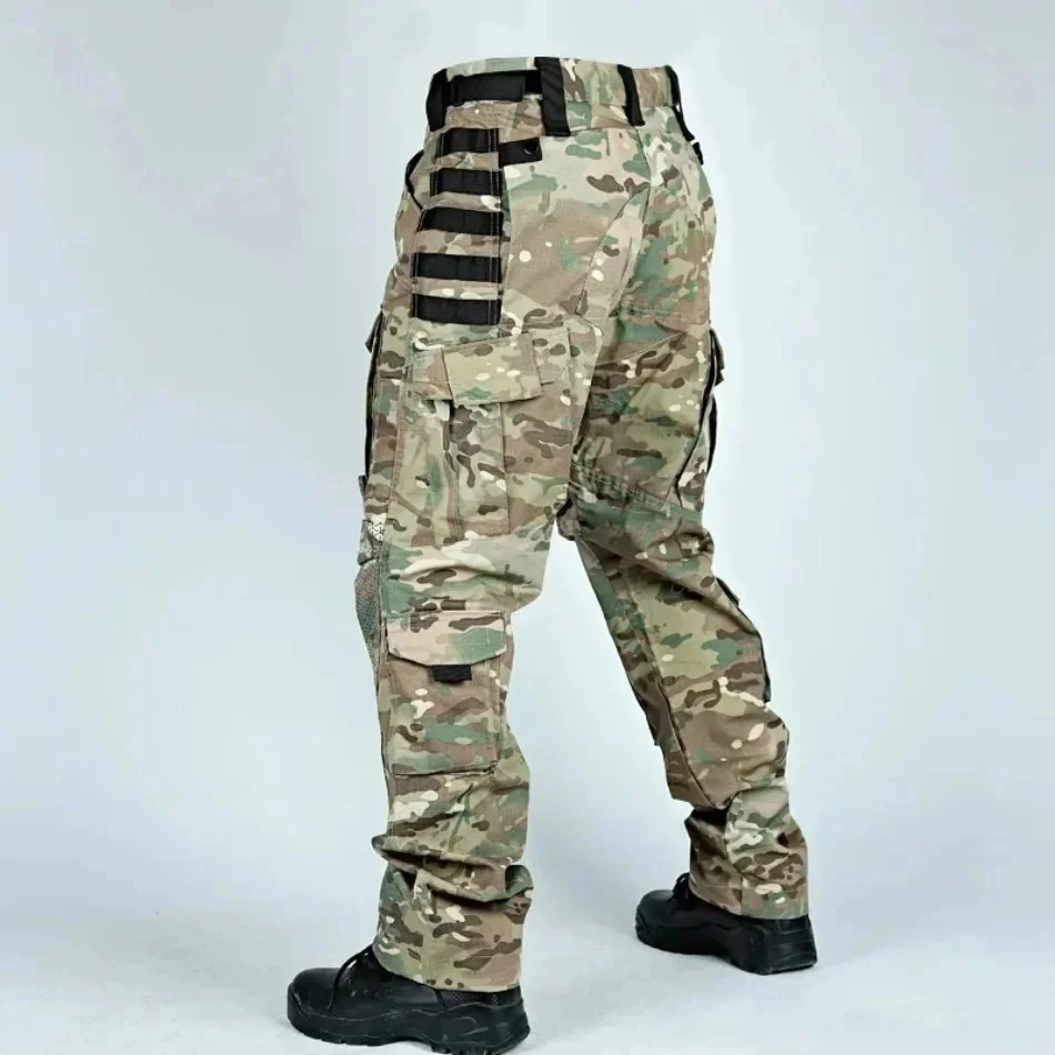Taktische Hosen für Herren, Outdoor-Cargohosen mit mehreren Taschen, Militär-Kampfhosen, strapazierfähige Wander- und Arbeitshosen für Herren. – Detail 21