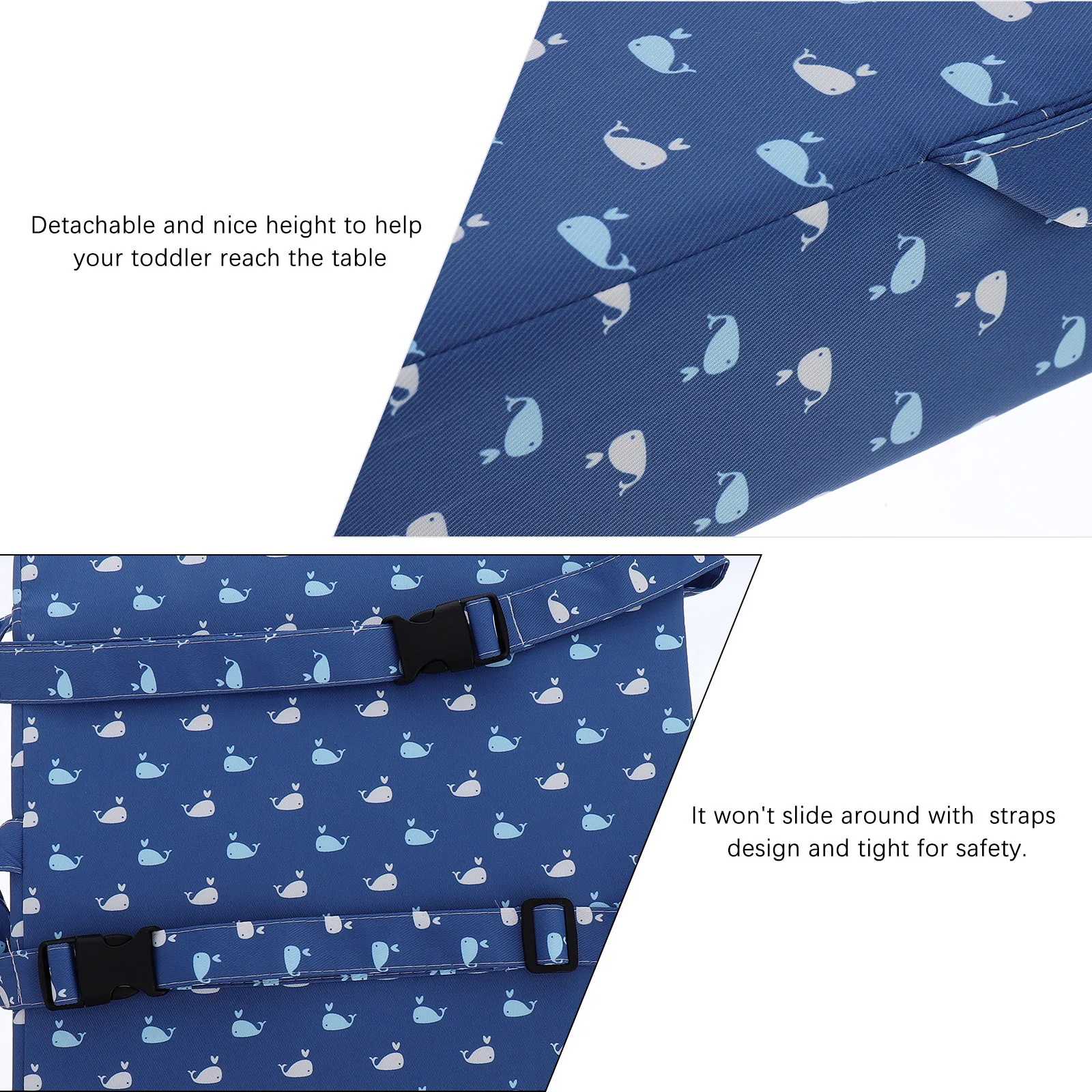 

Kids Chair Cushions Waterproof Polyester Seat Pad for Dining Booster High Raise Increasing Comfortable Easy Clean Durability