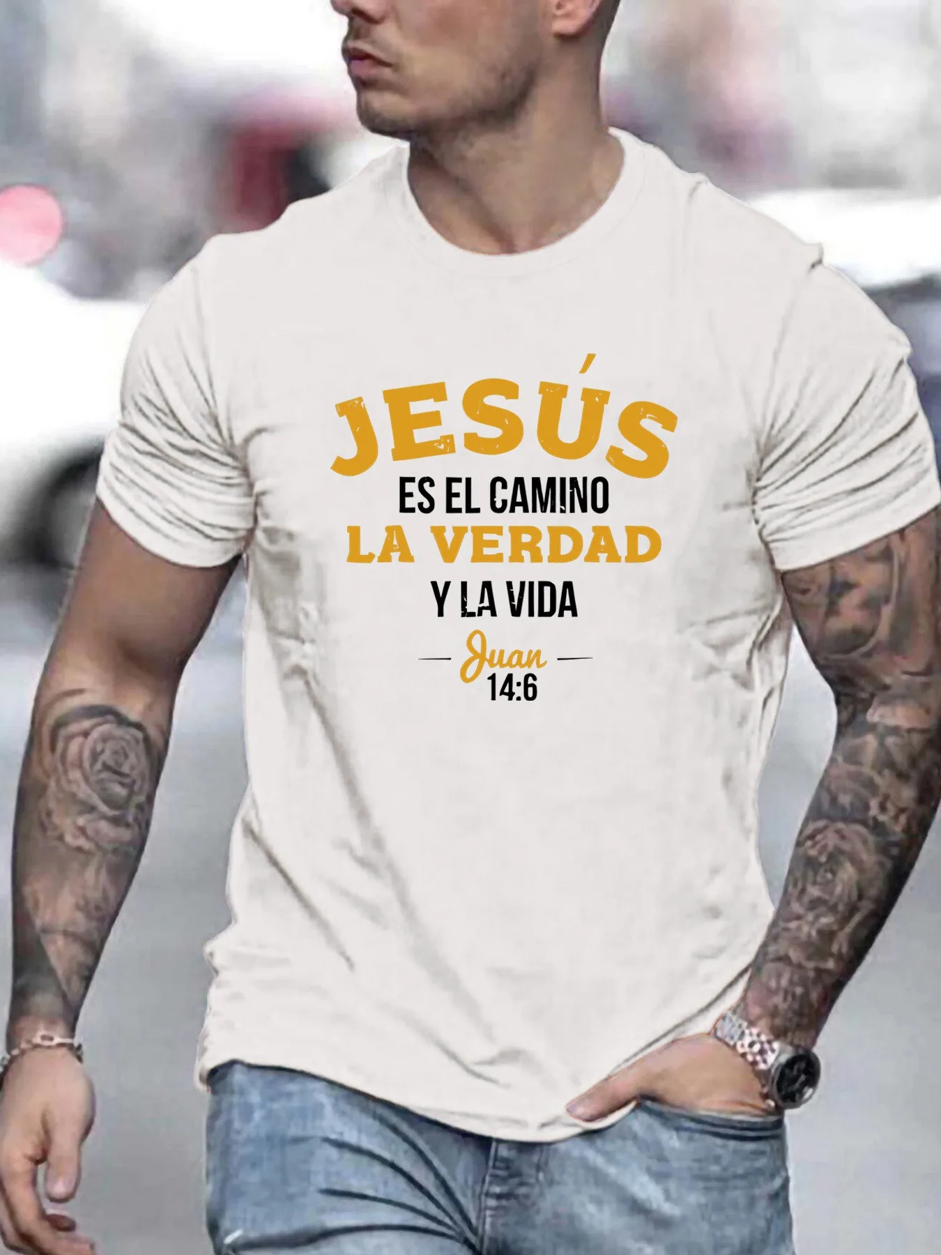 Men's Casual Crew Neck T-Shirt with 