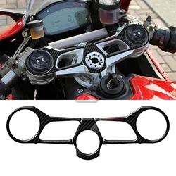 Motorcycle carbon look Decal Pad Triple Tree Top Clamp Upper Front End Sticker For 1199 Panigale S 2012-2014 1299 15-2018