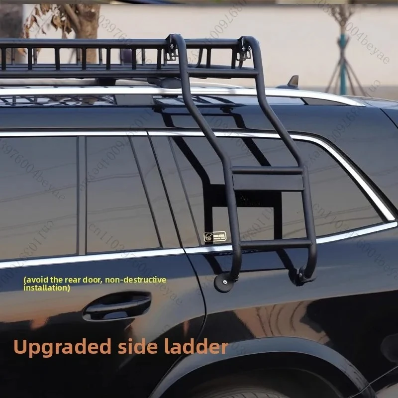 Rack de teto universal, escada, bagagem, escada traseira, teto, viagem, escada lateral, barraca lateral, holofote LED