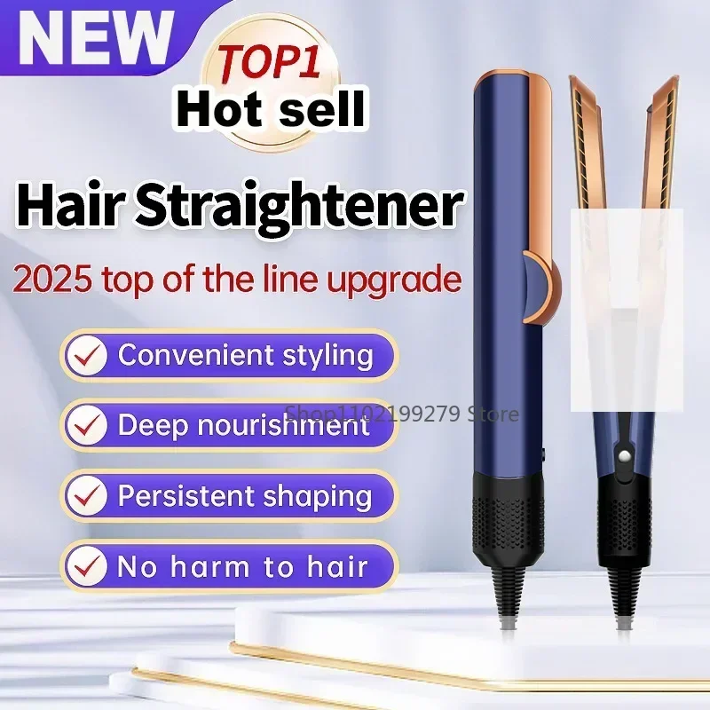 2026 NEW Professional 2 IN 1 Hair Straightener & Hair Dryer Heat-Up Hair Flat Iron Negative Ion Iron Long-Lasting Styling Tool - Detail 1