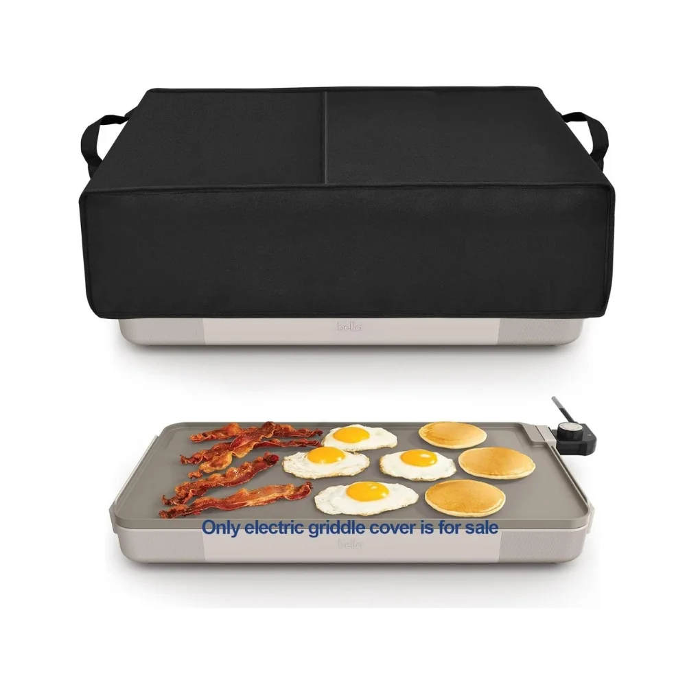 12x22 Inch Electric Griddle Cover For Bella Grill Waterproof Nylon Dustproof Case With Storage Pocket Foldable Kitchen Tool Set