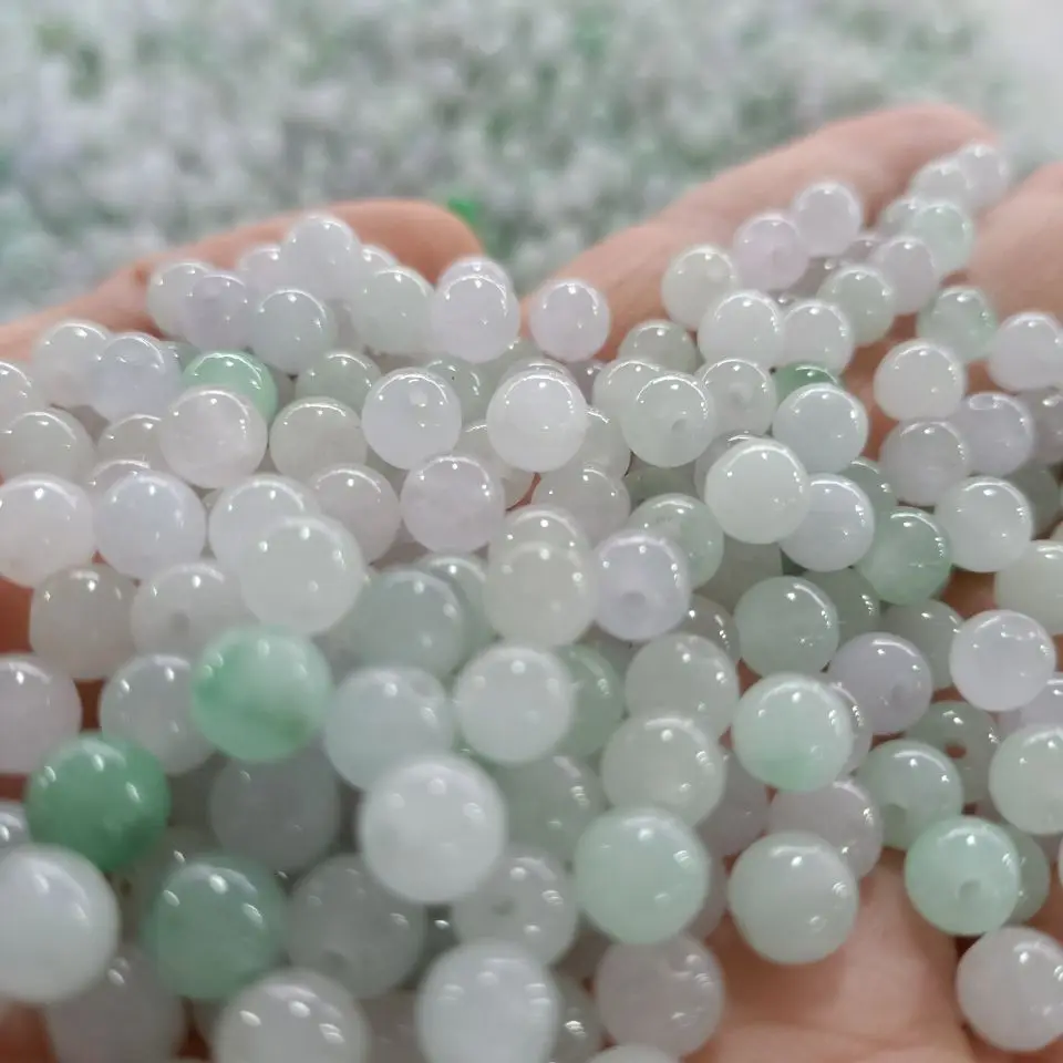 

Аутентичный настоящий нефрит, натуральный изумруд, изысканный подарочный набор ювелирных изделий ручной работы своими руками с цепочкой, кольцо на руку, разбросанные бусины, ювелирные изделия