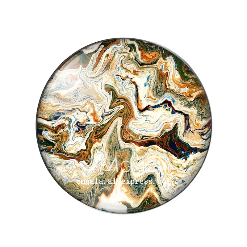Art Colorful Resin Texture Paintings 12mm/14mm/18mm/20mm/25mm/30mm Round photo glass cabochon demo flat back Making findings